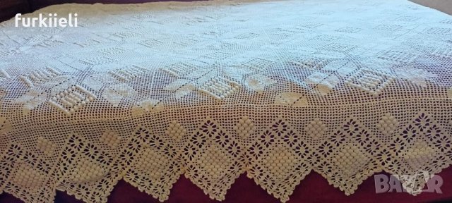 Ръчно плетено покривало за легло, снимка 6 - Покривки за легло - 41410841