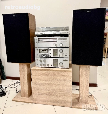 🔈Винтидж аудио сет SONY - усилвател, дек, тунер, грамофон и колони🔈
