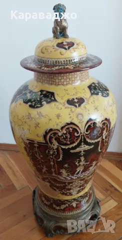 Огромна Ваза с капак, снимка 4 - Вази - 47501190