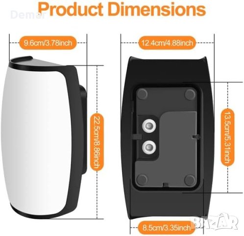 FUDESY 12W 3000k LED външна стенна лампа, снимка 2 - Лампи за стена - 41867735