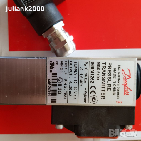 Датчик налягане Danfoss pressure transmitter MBS 5100 , снимка 4 - Друга електроника - 36231006