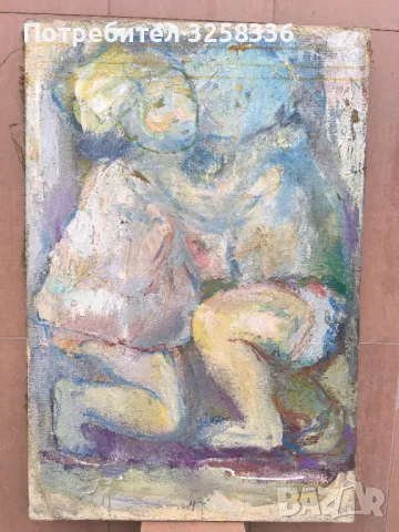 Красива стара картина - Деца, снимка 3 - Картини - 48482303