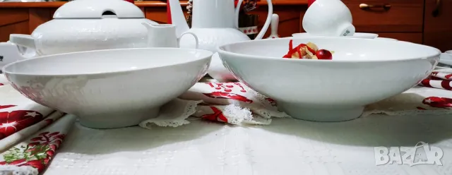 EDELSTEIN BAVARIA- Сервиз от бял релефен порцелан за ценители, снимка 14 - Сервизи - 48935525