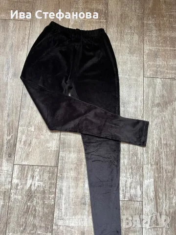 Нов еластичен черен спортно елегантен плюшен плюш клин , снимка 2 - Клинове - 49380403