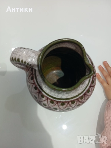 Керамична стара кана маркирана , снимка 5 - Други - 52470565