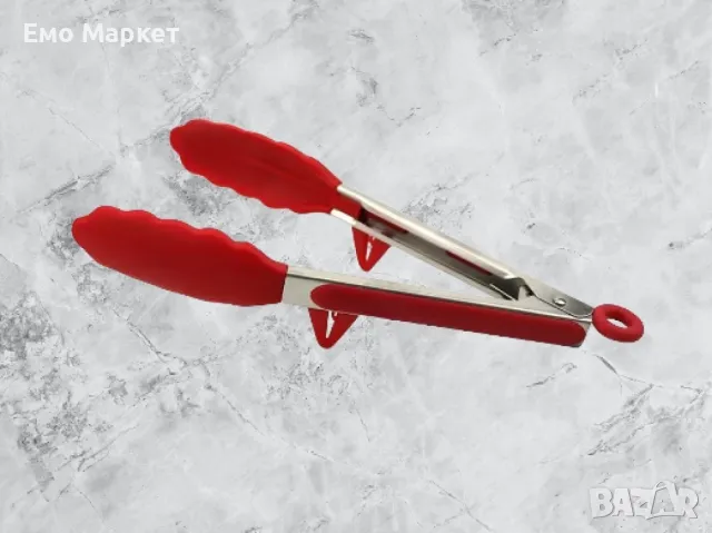 Щипка за готвене Bohmann, 27см., Неръжд. стомана със силикон, Червен, снимка 3 - Други - 49455660