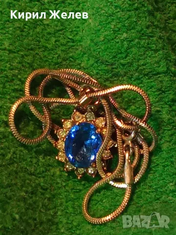 ПОСРЕБРЕНИ МЕДАЛЬОН и ЛАНЧЕ КОЛИЕ БЛАГОРОДНА СТОМАНА с ЮВЕЛИРНО ФАСЕТИРАН СИН и БЯЛ ЦИРКОН 49781, снимка 13 - Колиета, медальони, синджири - 50191769