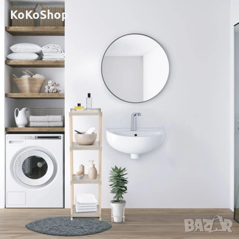 Етажерка с четири рафта 25x26x100 см, за кухня, баня, снимка 3 - Етажерки - 53861634