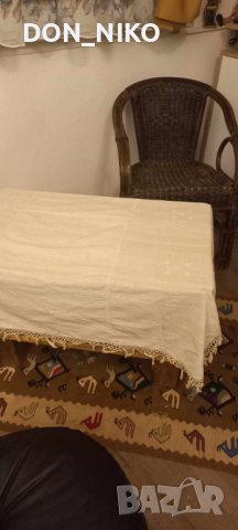 Кенарена Покривка за маса, снимка 5 - Антикварни и старинни предмети - 42588895