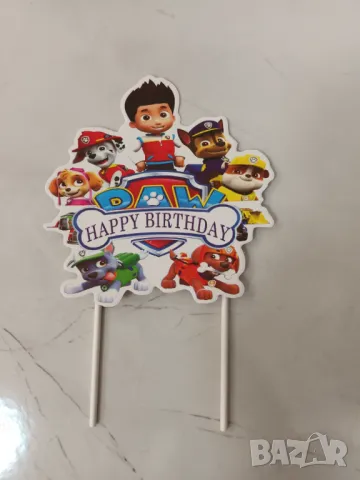 Топери украса за торта Paw Patrol, Пес Патрул, Детски рожден ден, снимка 3 - Други - 35917796