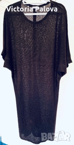 Бутикова рокля шоколад от фин кашмир JUTTA уникален модел, снимка 2 - Рокли - 52158718