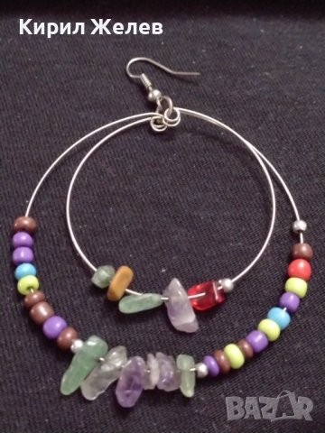 Ефектни АРТ обеци с мъниста и камъни кристали без забележки 37413, снимка 9 - Обеци - 40410603