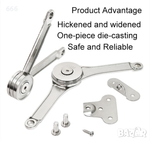 Комплект 2-бр опорни панти за мебелни врати., снимка 3 - Други стоки за дома - 53010725