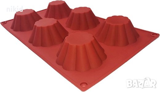 6 кошнички капсули купички силиконов молд форма за кексчета мъфини пудинг крем десерти и др, снимка 4 - Форми - 40199963