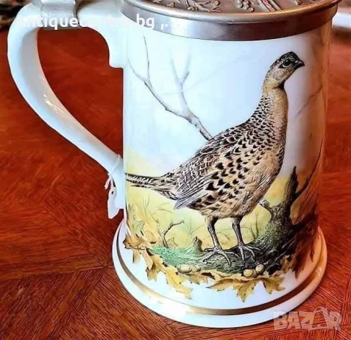 Лимитирана серия на Franklin Porcelain от 1981 г., „The Game Bird Stein“, , снимка 3 - Декорация за дома - 50940797