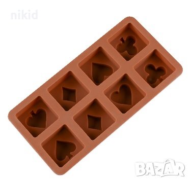 Покер знаци символи в квадрат силиконов молд форма калъп шоколад гипс , снимка 4 - Форми - 39760015