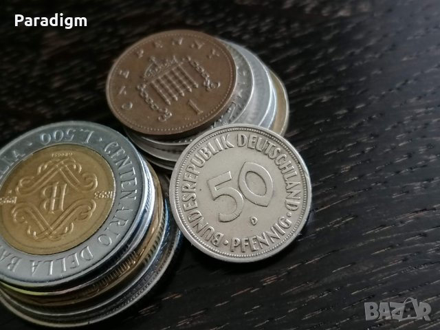 Монета - Германия - 50 пфенига | 1969г.; серия D