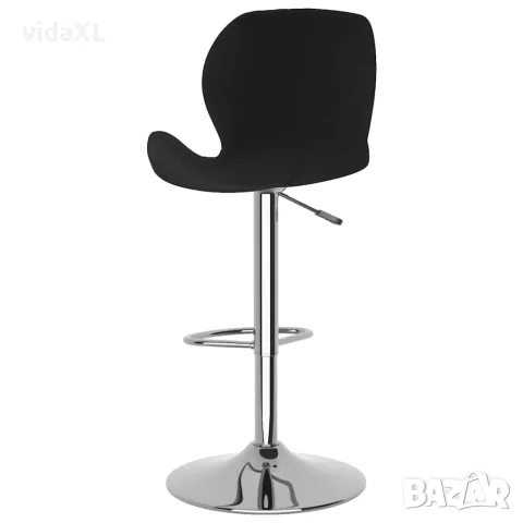 vidaXL Бар табуретки, 2 бр, черни, кадифе, снимка 6 - Столове - 56147006