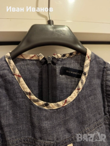 Оригинална детска рокля Burberry - размер 92, снимка 9 - Бебешки рокли - 51642908