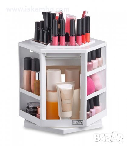 ПЛАСТМАСОВ, НАСТОЛЕН ОРГАНАЙЗЕР ЗА ГРИМОВЕ, ВЪРТЯЩ - код 2016 , снимка 7 - Други - 33965433