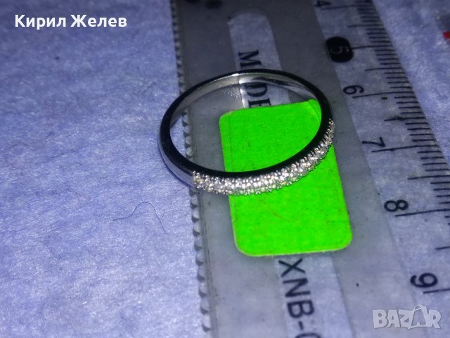 ЕЛЕГАНТЕН НЕЖЕН СКЪПОЦЕНЕН ДАМСКИ ПРЪСТЕН РОДИРАНО СРЕБРО 925 с ИСКРЯЩИ ФАСЕТИРАНИ ЦИРКОНИ 17298, снимка 9 - Пръстени - 40770401
