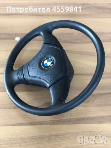 Кожен спортен волан BMW E46 + Въздушна възглавница Airbag нуждае се от претапициране, снимка 2 - Части - 53624547