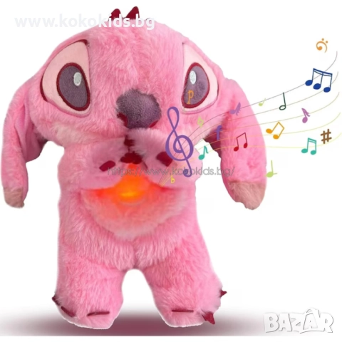 ПЛЮШЕНА ИГРАЧКА ДИШАЩ СТИЧ СЪС ЗВУК И СВЕТЛИНА - STITCH , 30 СМ.