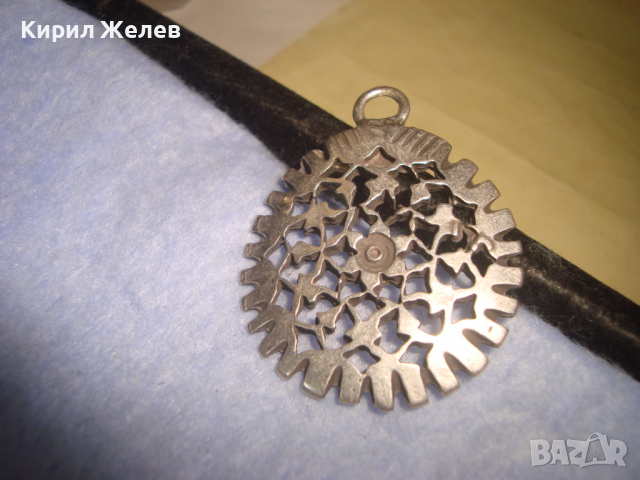 ПОСРЕБРЕН АЖУРЕН АРТ МЕДАЛЬОН МАЙСТОРСКА СТАРА ИЗРАБОТКА 25352 