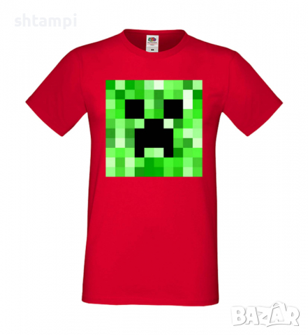 Мъжка тениска Creeper Face 2,Minecraft,Игра,Забавление,подарък,Изненада,Рожден Ден., снимка 15 - Тениски - 36492770