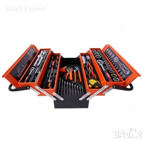 Комплект Инструменти в Метален Куфар 147 Части KRAFT WORLD, снимка 8 - Куфари с инструменти - 50474099