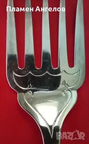 Посребрени нож и вилица за риба, снимка 5 - Антикварни и старинни предмети - 50007891