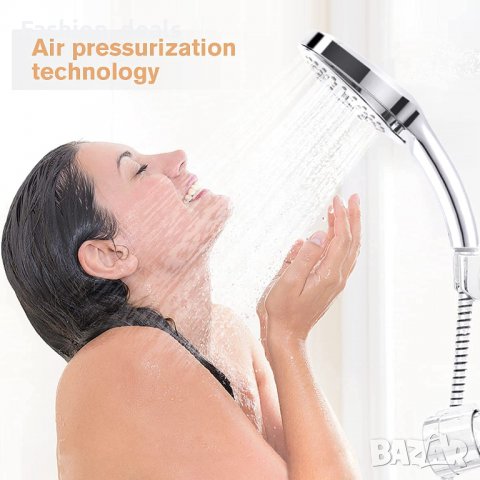 Нова Универсална Душ глава за високо налягане с 6 режима + маркуч 1,5м, снимка 4 - Други стоки за дома - 34019347