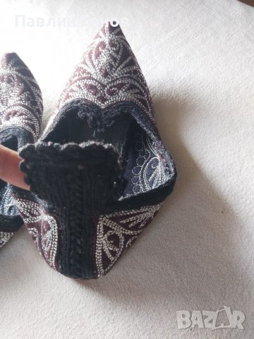 Автентични вълнени везани терлици, снимка 4 - Антикварни и старинни предмети - 39684106