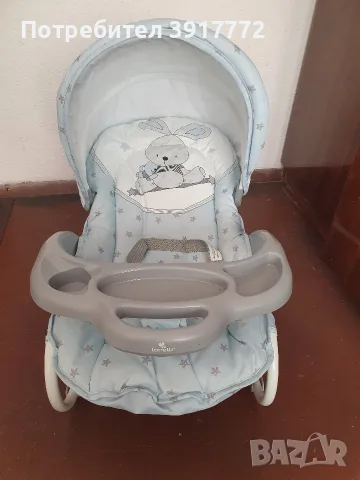 Бебешки шезлонг с масичка, снимка 2 - Детски шезлонги - 56137492