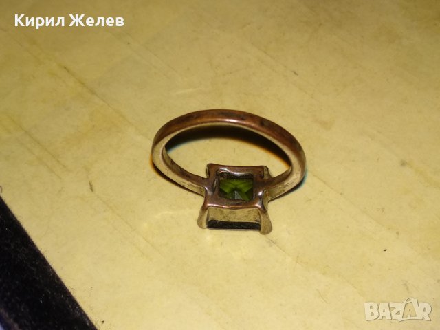 СТАР СКЪПОЦЕНЕН МЕДЕН ПРЪСТЕН с РЯДЪК ЮВЕЛИРНО ФАСЕТИРАН КРАСИВ КАМЪК СИНЬО-ЗЕЛЕН ОЛИВИН 37005, снимка 10 - Антикварни и старинни предмети - 39748149