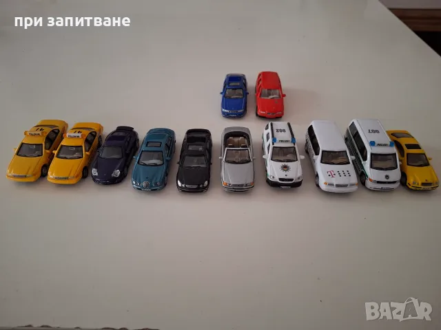 Метални колички Jaguar, Mercedes, Lexus, BMW, Volvo, на Hongwell, 1/72