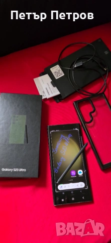 Samsung Galaxy S23 Ultra 256GB Green -Неразличим от нов! 440 евро!ПЪЛЕН КОМПЛЕКТ!, снимка 2 - Samsung - 53521438