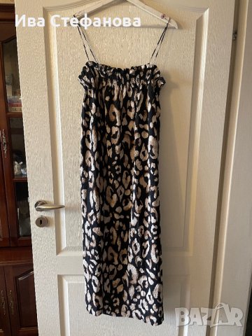 Нова леопардова  ежедневна спортно елегантна дълга рокля hm H&M, снимка 2 - Рокли - 41223425