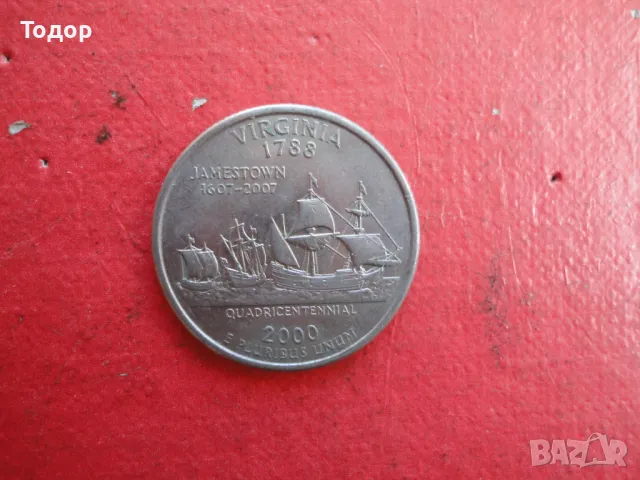 Четвърт долар Quarter Dollar 2000, снимка 3 - Нумизматика и бонистика - 48425693