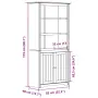 vidaXL Етажерка за книги BODO сива 82x40x173 см бор масив, снимка 8
