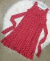 Червена рокля на бели точици за гръдна обиколка от 102см до 126см, снимка 1 - Рокли - 41222396