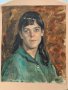 СИМЕОН ГЛОГИНКОВ (1919 - 1997) масло/платно портрет, снимка 1