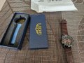 LIGE-Луксозен кварцов часовник,хронограф,дата,кожена каишка,високо качество, снимка 9