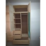 Гардероб двукрилен масив 90 см комбиниран с надстройка 90*220 см / 30357, снимка 2