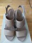 Дамски бежови кожени сандали Clarks, снимка 3