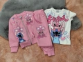 Детски памучен комплект Стич, от три части, за момиченца 3-4г, 4-5г, 5-6г, 6-7г, снимка 3