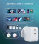Ново 40W 2 -портово USB C зарядно устройство Адаптер за стена за телефон, снимка 4