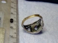 Стар АЖУРЕН РЕТРО АРТ ПОСРЕБРЕН БРОНЗОВ ПРЪСТЕН с ГНЕЗДО За ИНКРУСТИРАНЕ на СКЪПОЦЕНЕН КАМЪК 47674, снимка 10