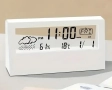 Прозрачен бял LED цифров будилник, снимка 1