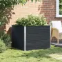 vidaXL Повдигната леха, антрацит, 100x100x77 см, поцинкована стомана, снимка 3